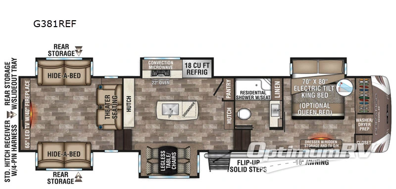 2020 KZ Durango Gold G381REF Floorplan Photo