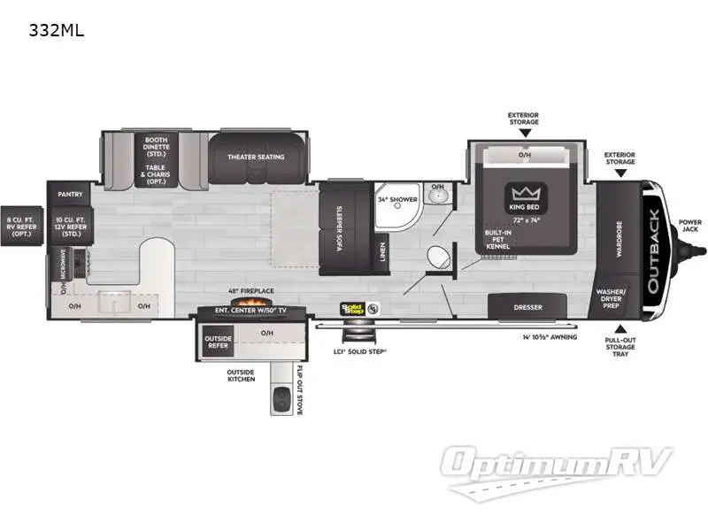 2021 Keystone Outback 332ML RV Floorplan Photo