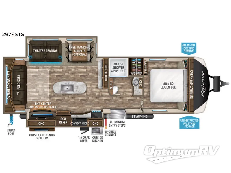 2019 Grand Design Reflection 297RSTS Floorplan Photo