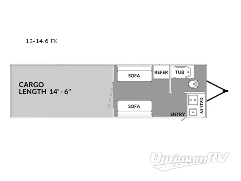 2022 Genesis Supreme Overnighter 12-14.6FK Floorplan Photo
