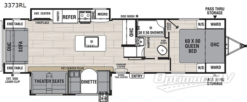 2019 Coachmen Spirit Ultra Lite 3373RL RV Floorplan Photo