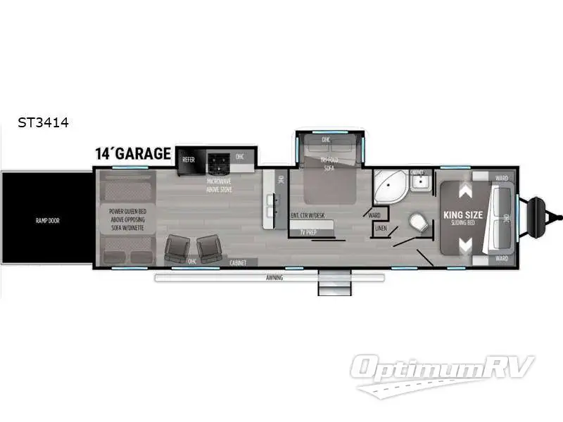 2021 Cruiser Stryker ST3414 RV Floorplan Photo