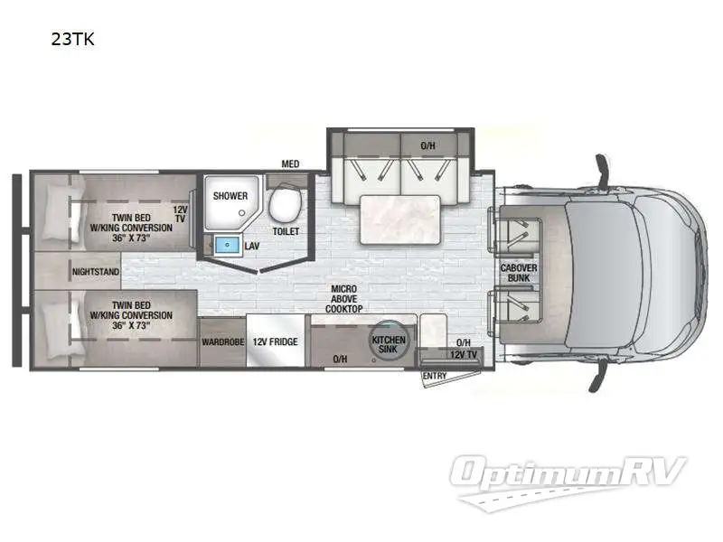 2024 East To West Alita 23TK Floorplan Photo