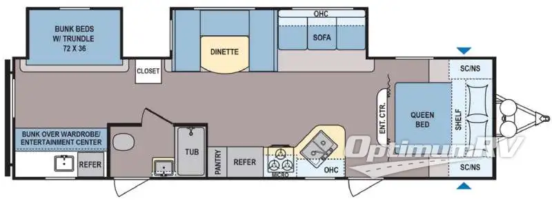2018 Dutchmen Coleman Lantern Series 314BH Floorplan Photo