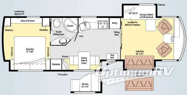 2010 Winnebago Sightseer 37L Floorplan Photo