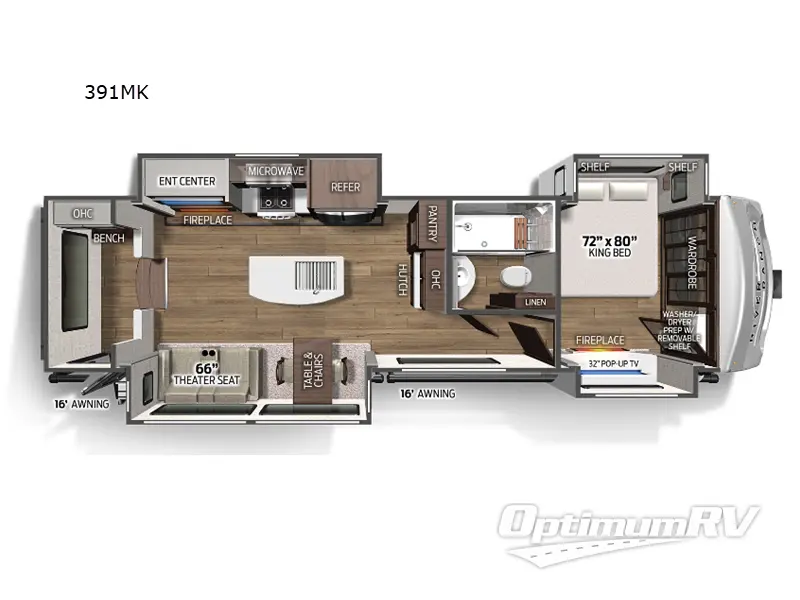 2023 Palomino River Ranch 391MK Floorplan Photo