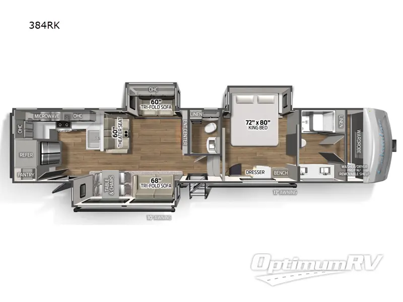 2023 Palomino Columbus 384RK RV Floorplan Photo