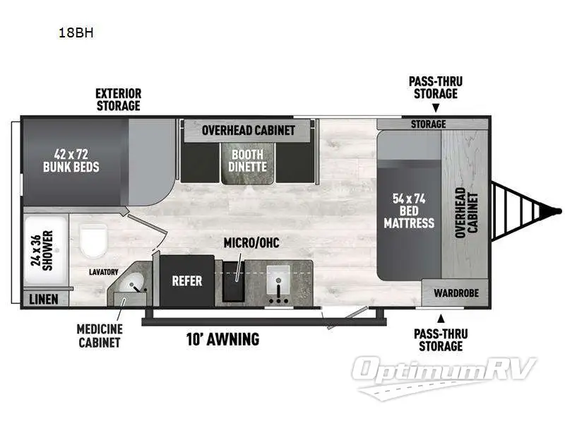 2024 Coachmen Clipper 4K Series 18BH Floorplan Photo
