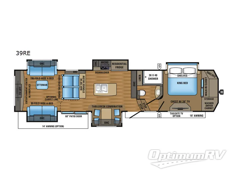 2017 Jayco Designer 39RE Floorplan Photo