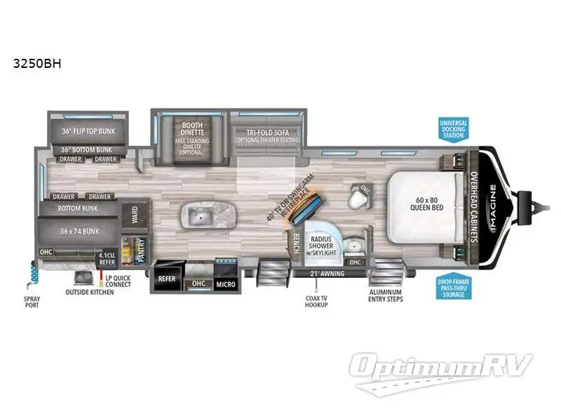2022 Grand Design Imagine 3250BH Floorplan Photo