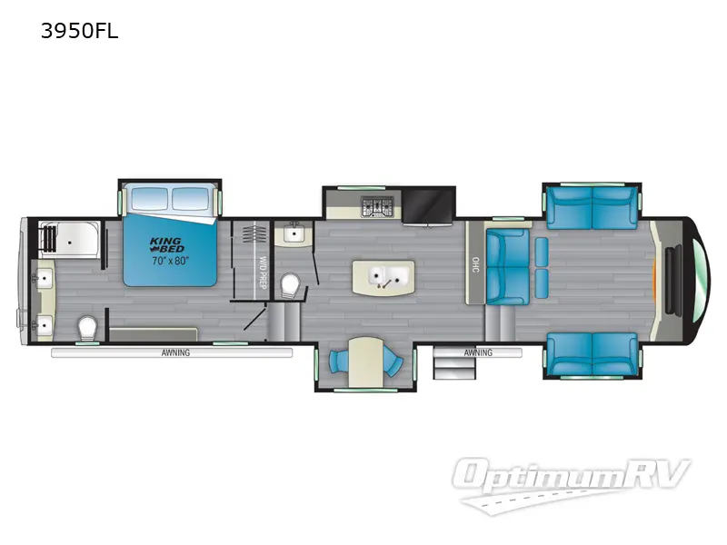 2021 Heartland Bighorn M-3950FL Floorplan Photo