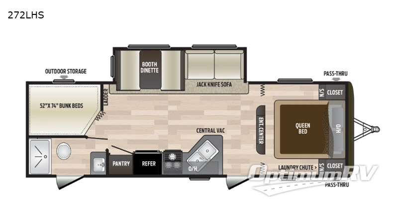 2019 Keystone Hideout 272LHS Floorplan Photo