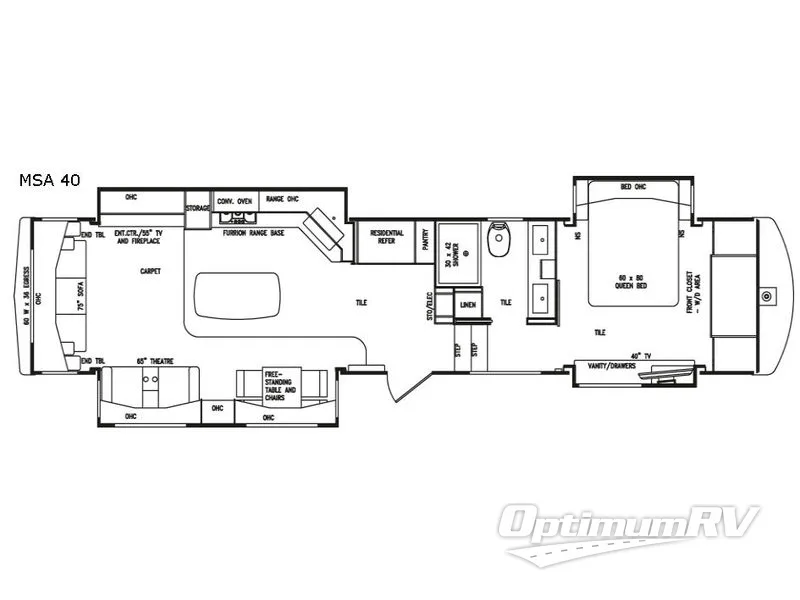 2017 DRV Luxury Suites Mobile Suites Aire MSA 40 Floorplan Photo