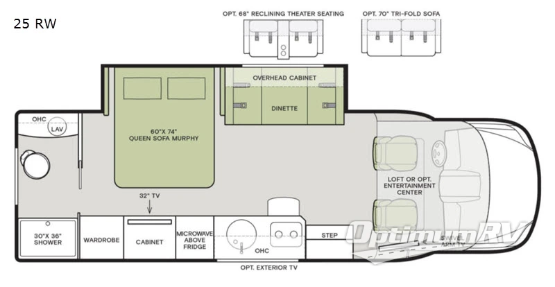 2021 Tiffin Wayfarer 25 RW Floorplan Photo