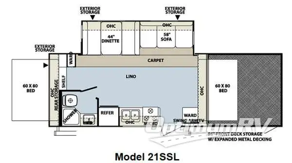 2013 Forest River Rockwood Roo 21SSL Floorplan Photo