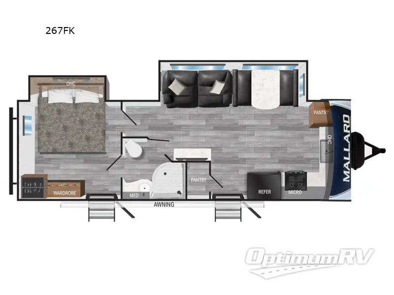 2023 Heartland Mallard 267FK RV Floorplan Photo