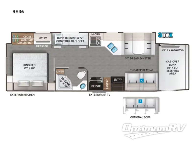 2023 Thor Magnitude RS36 Floorplan Photo