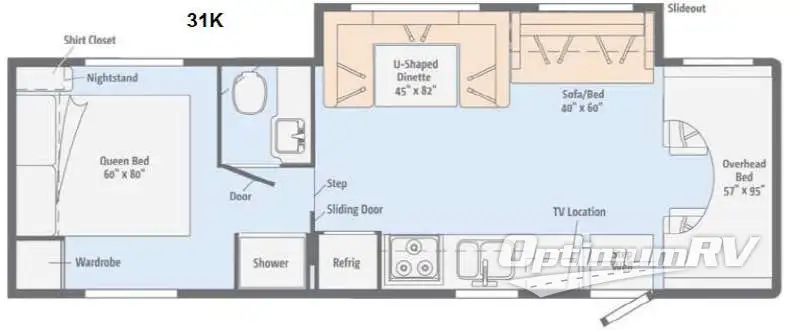 2014 Winnebago Minnie Winnie 31K Floorplan Photo