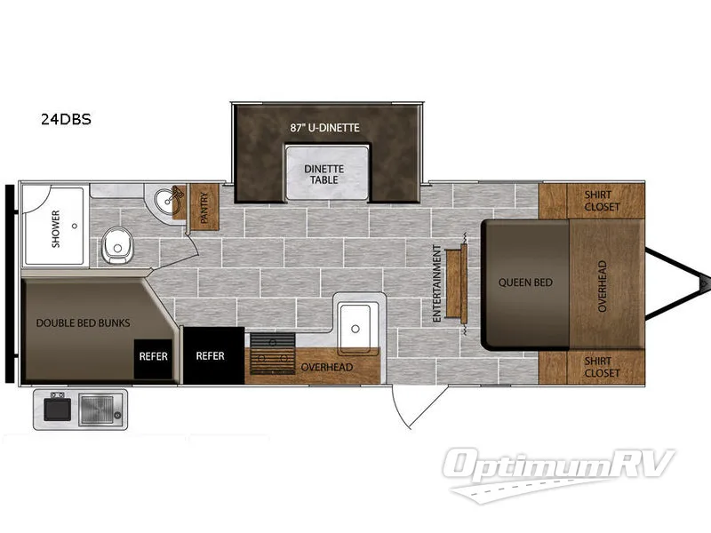2019 Prime Time Tracer Breeze 24DBS Floorplan Photo
