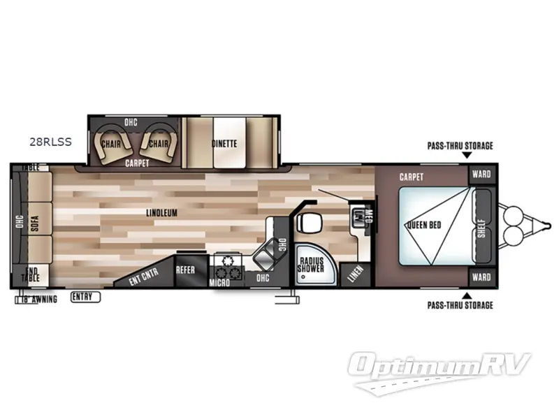 2018 Forest River Wildwood 28RLSS Floorplan Photo