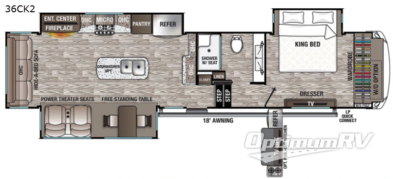 2020 Forest River Cedar Creek Hathaway Edition 36CK2 Floorplan Photo