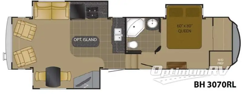 2013 Heartland Bighorn 3070RL Floorplan Photo