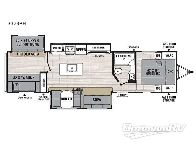 2021 Coachmen Spirit Ultra Lite 3379BH Floorplan Photo