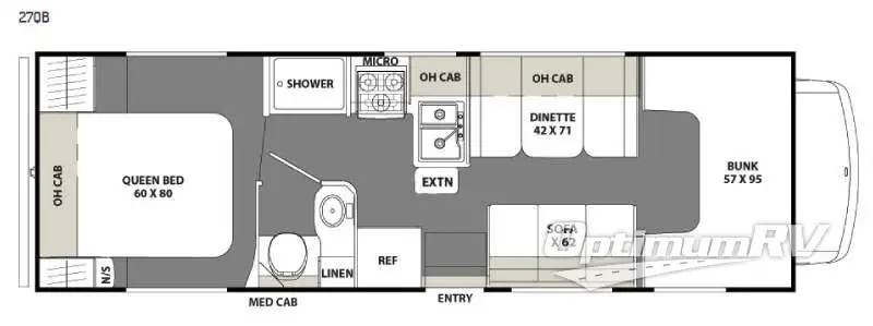 2016 Coachmen Freelander 27QB Chevy 4500 Floorplan Photo