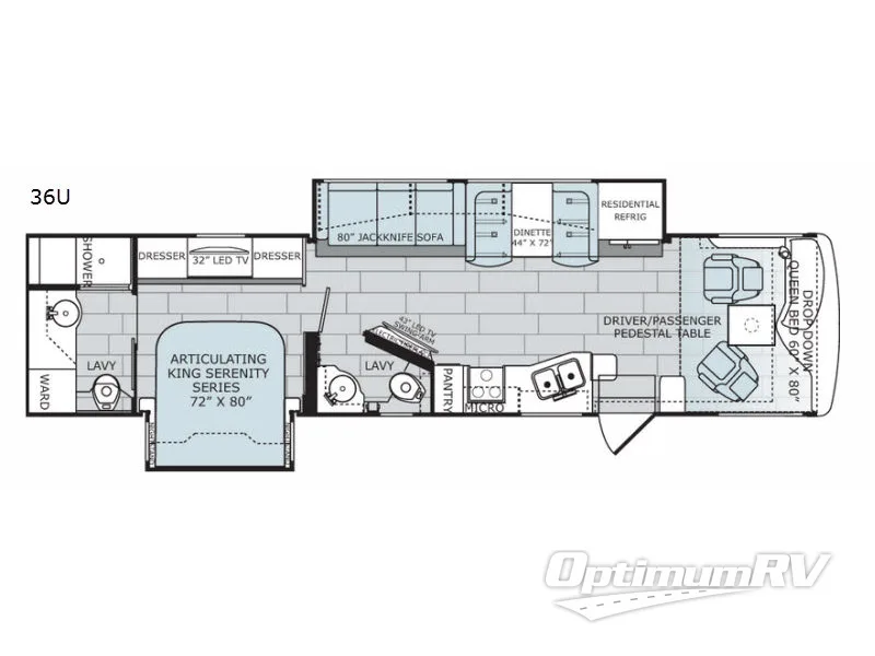 2018 Holiday Rambler Navigator XE 36U Floorplan Photo