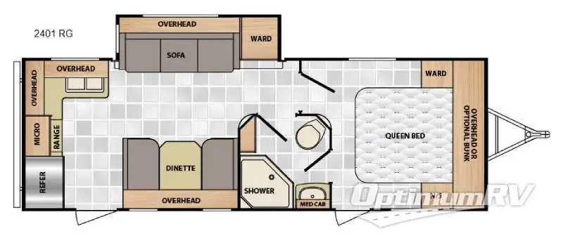 2016 Winnebago Towables Minnie 2401RG Floorplan Photo