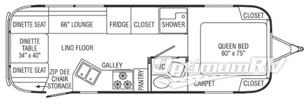 2007 Airstream Classic Limited 27FB Floorplan Photo