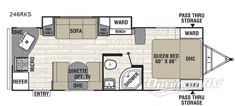 2019 Coachmen Freedom Express Ultra Lite 246RKS Floorplan Photo