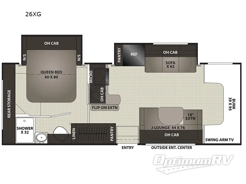 2023 Coachmen Cross Trail XL 26XG Ford E-450 Floorplan Photo