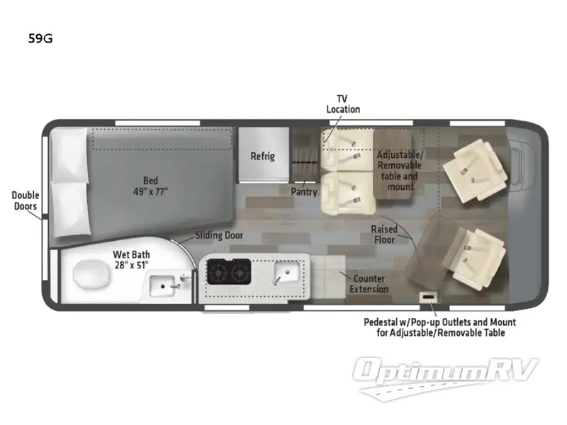 2023 Winnebago Travato 59G Floorplan Photo