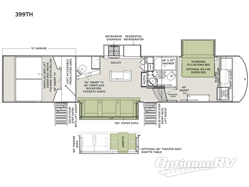 2022 VanLeigh Ambition 399TH Floorplan Photo