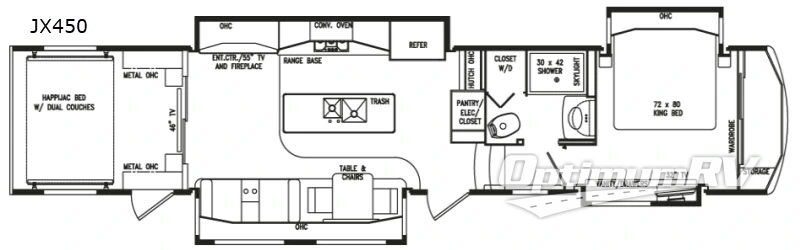 2020 DRV Luxury Suites FullHouse JX450 RV Floorplan Photo