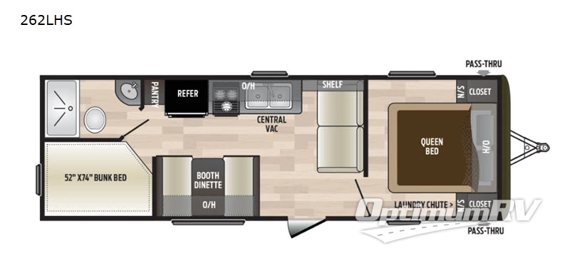 2019 Keystone Hideout 262LHS Floorplan Photo
