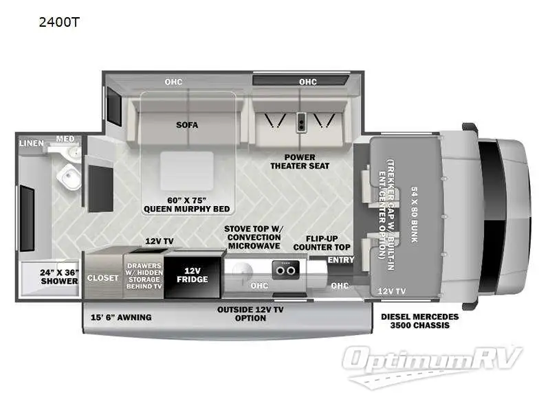 2023 Forest River Sunseeker MBS 2400T Floorplan Photo