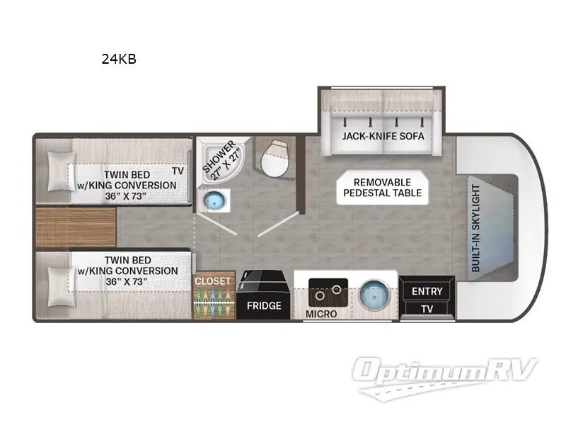 2023 Thor Gemini AWD 24KB RV Floorplan Photo