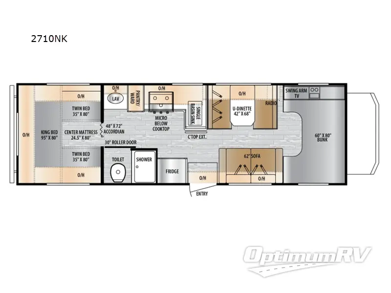 2025 East To West Entrada 2710NK Floorplan Photo