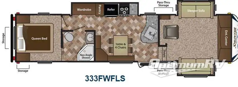 2014 Keystone Sprinter Copper Canyon 333FWFLS Floorplan Photo