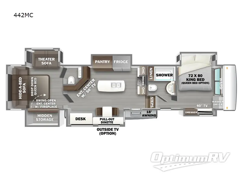 2024 Forest River RiverStone 442MC Floorplan Photo