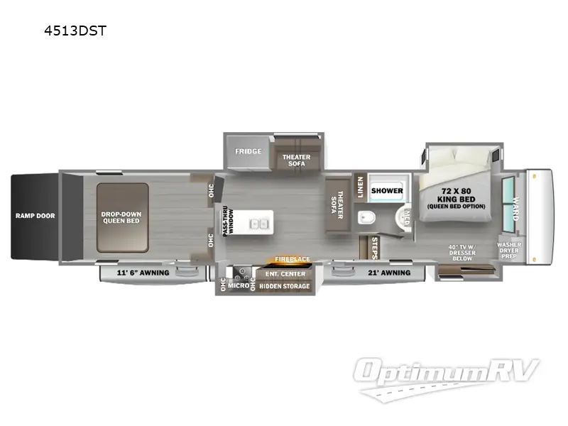 2024 Forest River RiverStone 4513DST Floorplan Photo