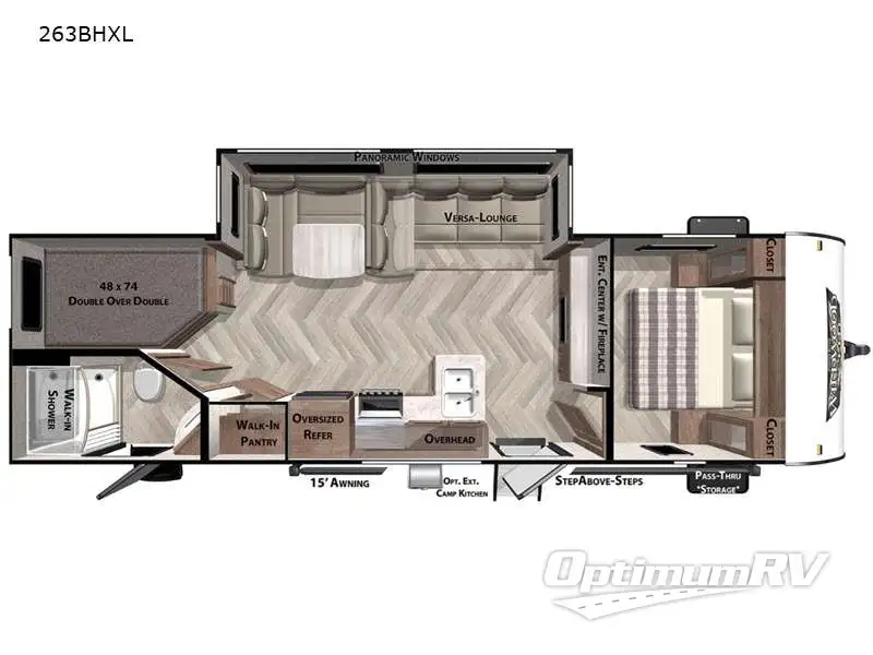 2021 Forest River Wildwood X-Lite 263BHXL Floorplan Photo