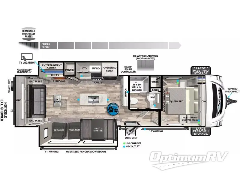 2024 Forest River Vibe 28RL RV Floorplan Photo