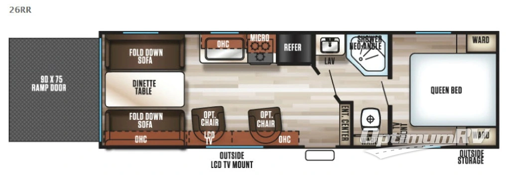 2017 Forest River Cherokee Grey Wolf 26RR Floorplan Photo