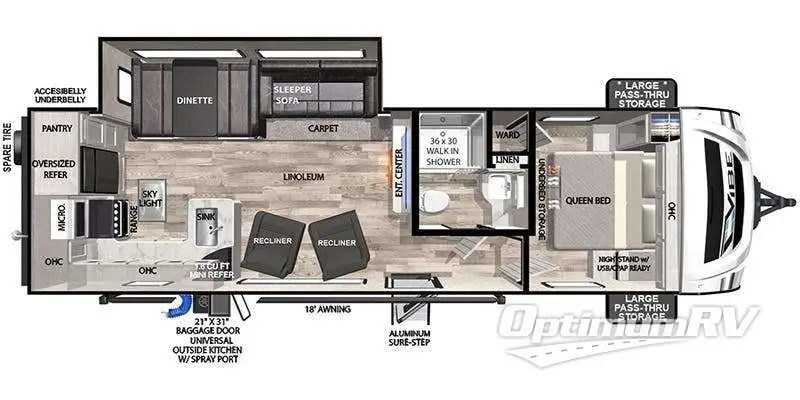 2024 Forest River Vibe 26RK RV Floorplan Photo