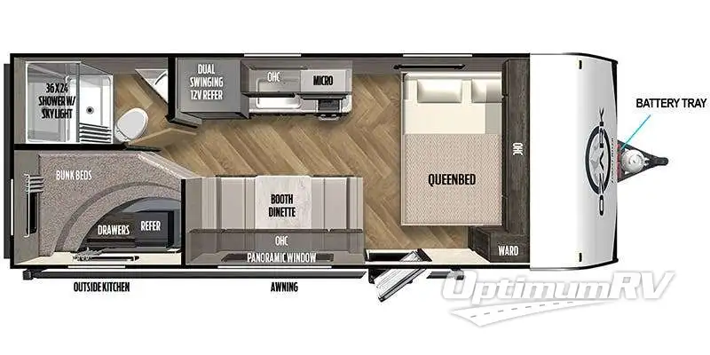 2024 Forest River Ozark 1650BHK Floorplan Photo
