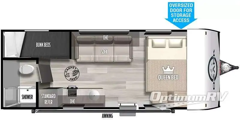 2024 Forest River Ozark 1620BHLE Floorplan Photo