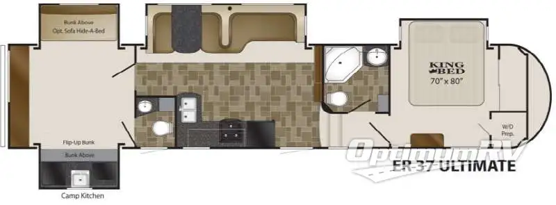 2013 Heartland ElkRidge 37 Ultimate Floorplan Photo